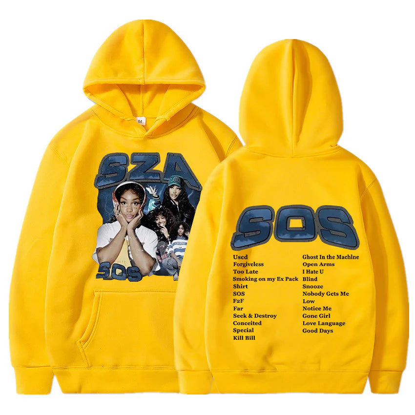 SZA SOS Good Days Hoodie Concert Tour SOS Music Album Print Hoodie