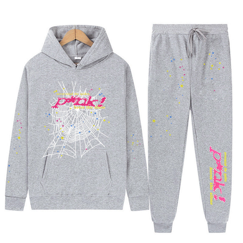 Sp5der Hoodie and Sweatpant Set Streetwear Sp5der Tracksuit