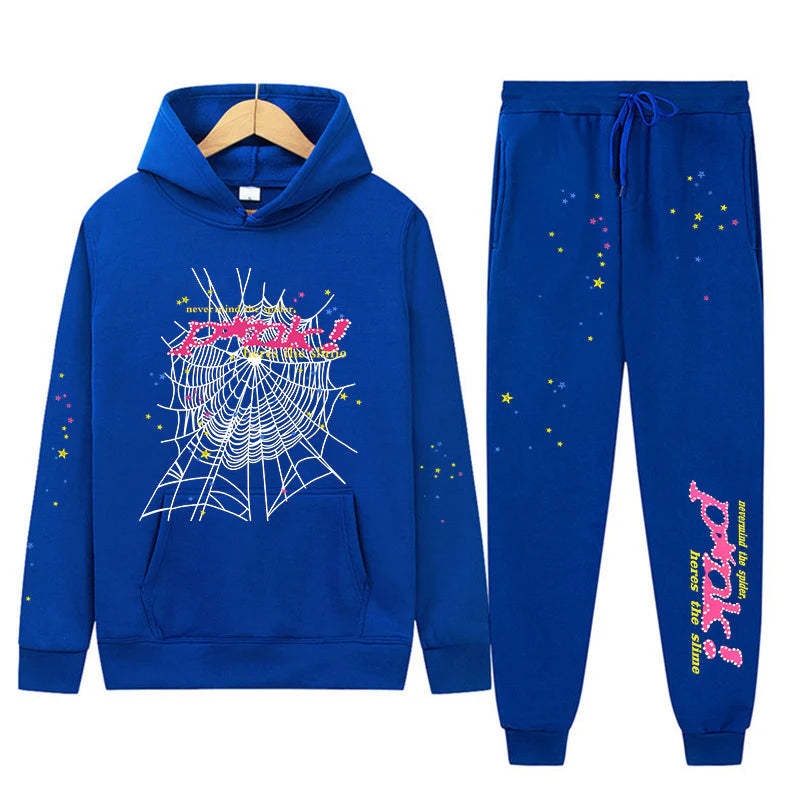Sp5der p*nk V2 Hoodie Sweatpant Set Sp5der Tracksuit