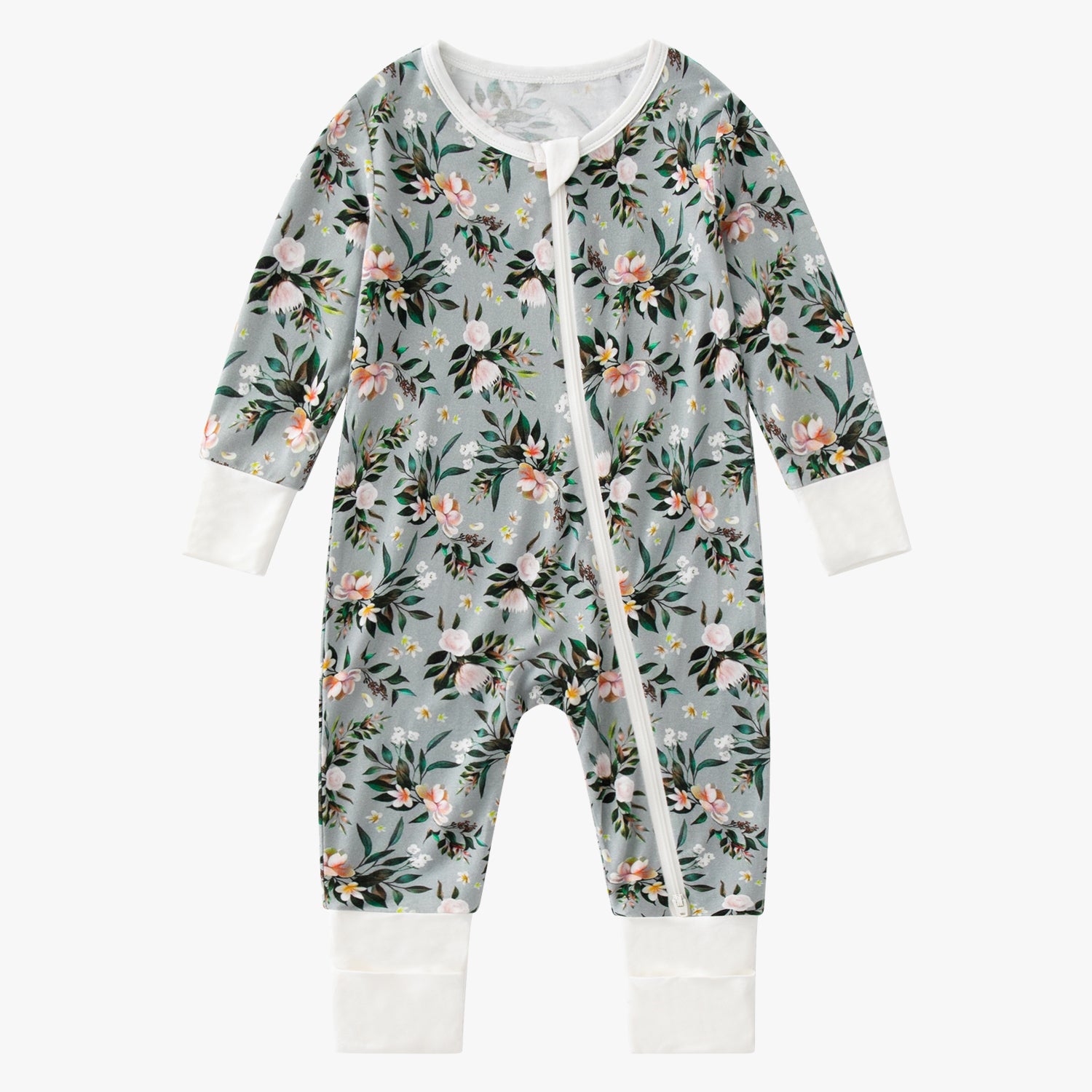 Lenygoods Bamboo Baby Pajamas Convertible Zipper Footie Pajamas Romper