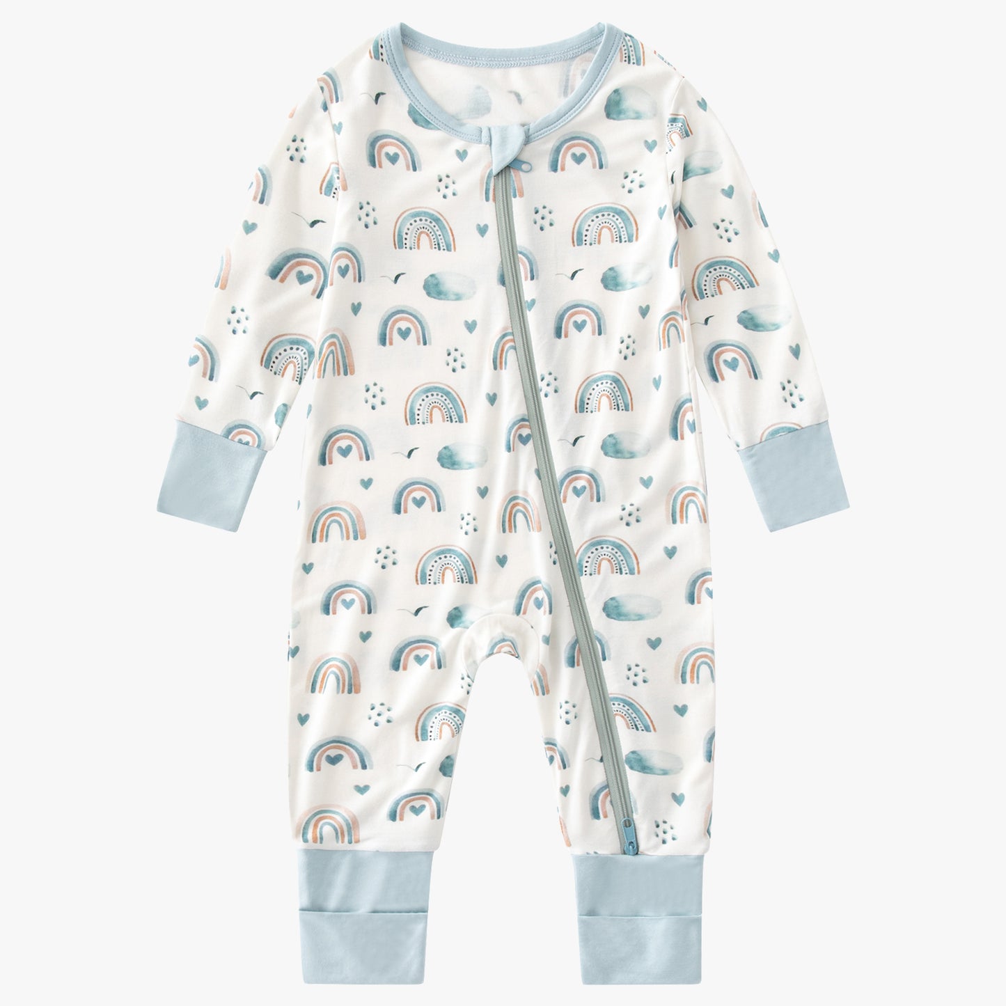 Bamboo Baby Pajamas Convertible Zipper Footie Pajamas Romper