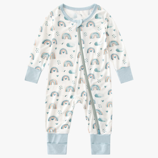 Bamboo Baby Pajamas Convertible Zipper Footie Pajamas Romper