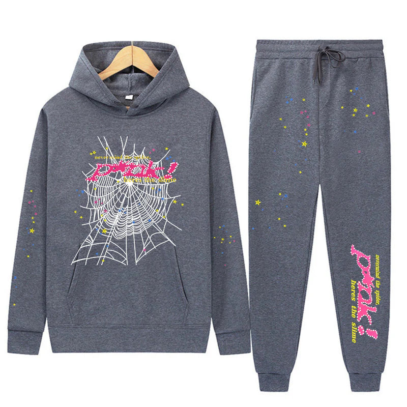 Sp5der p*nk V2 Hoodie Sweatpant Set Sp5der Tracksuit