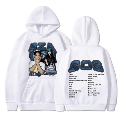 SZA SOS Good Days Hoodie Concert Tour SOS Music Album Print Hoodie