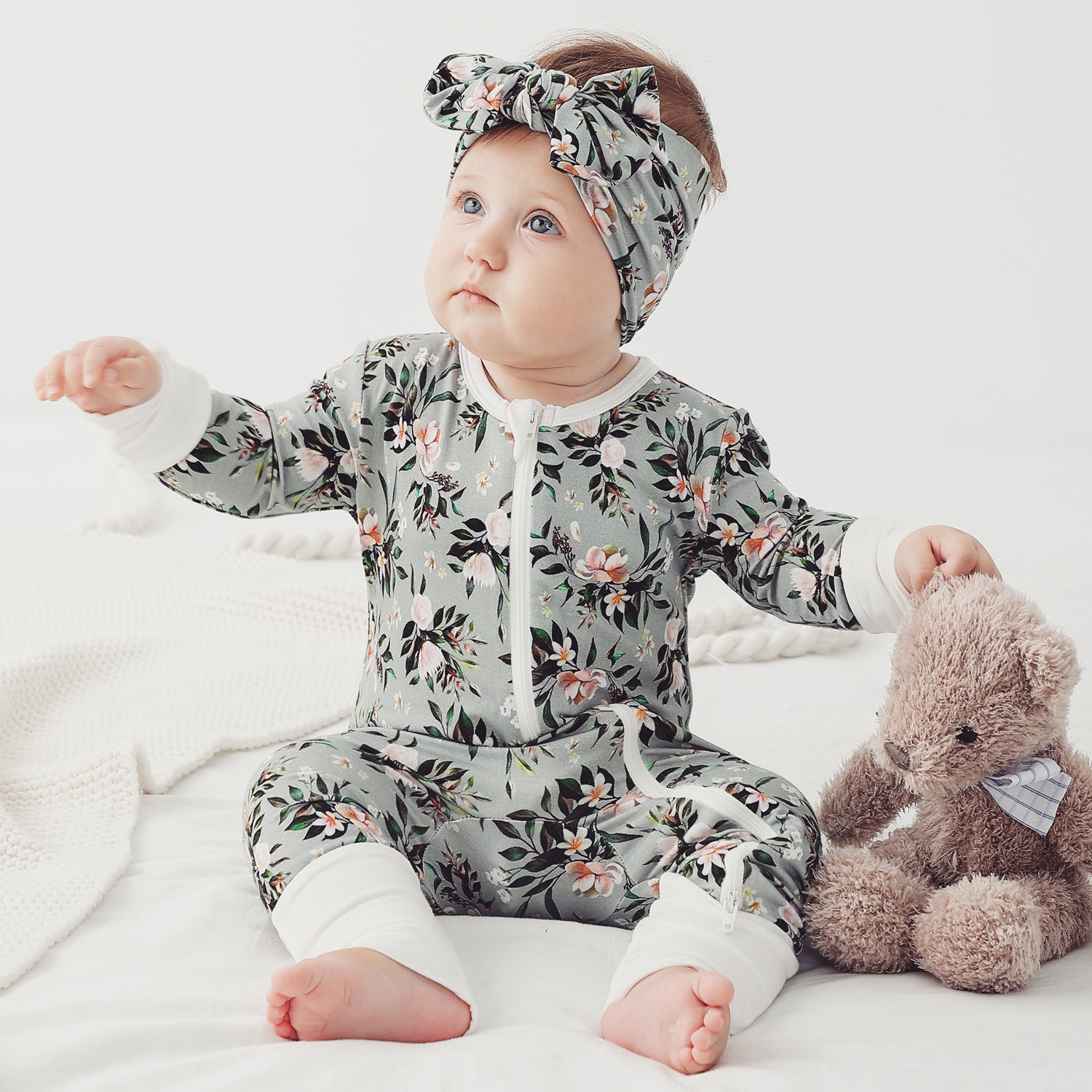 Lenygoods Bamboo Baby Pajamas Convertible Zipper Footie Pajamas Romper