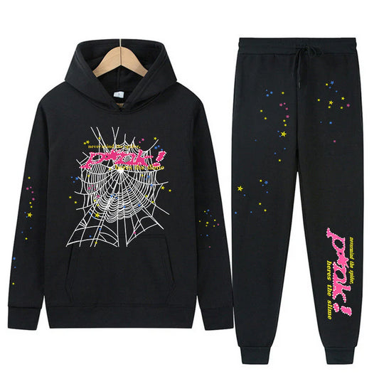 Sp5der Hoodie and Sweatpant Set Streetwear Sp5der Tracksuit