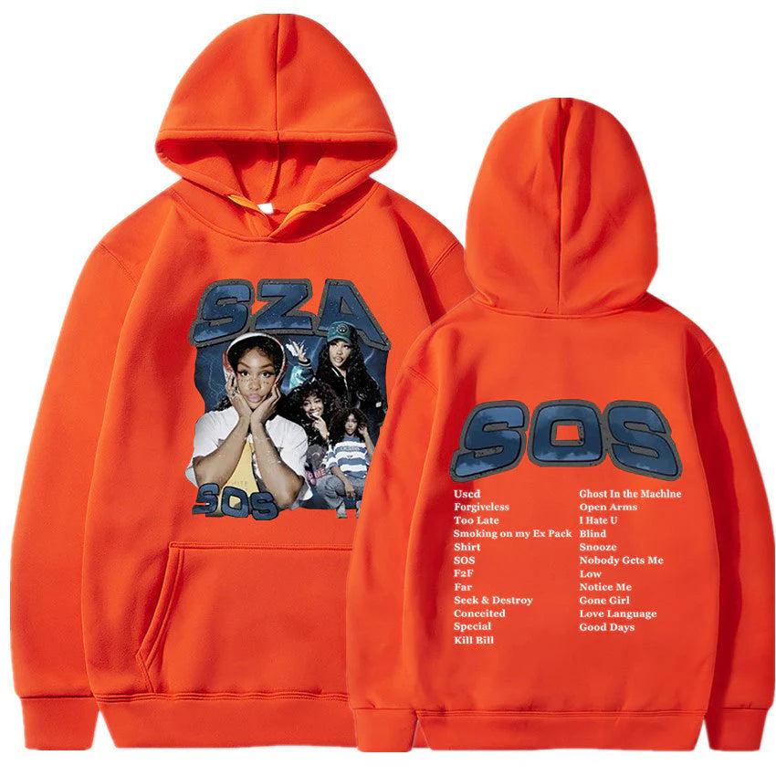 SZA SOS Good Days Hoodie Concert Tour SOS Music Album Print Hoodie
