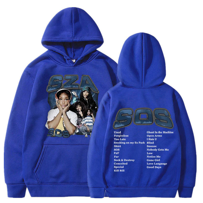 SZA SOS Good Days Hoodie Concert Tour SOS Music Album Print Hoodie