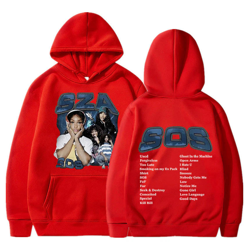 SZA SOS Good Days Hoodie Concert Tour SOS Music Album Print Hoodie