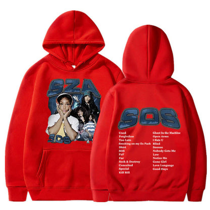 SZA SOS Good Days Hoodie Concert Tour SOS Music Album Print Hoodie