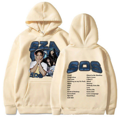SZA SOS Good Days Hoodie Concert Tour SOS Music Album Print Hoodie