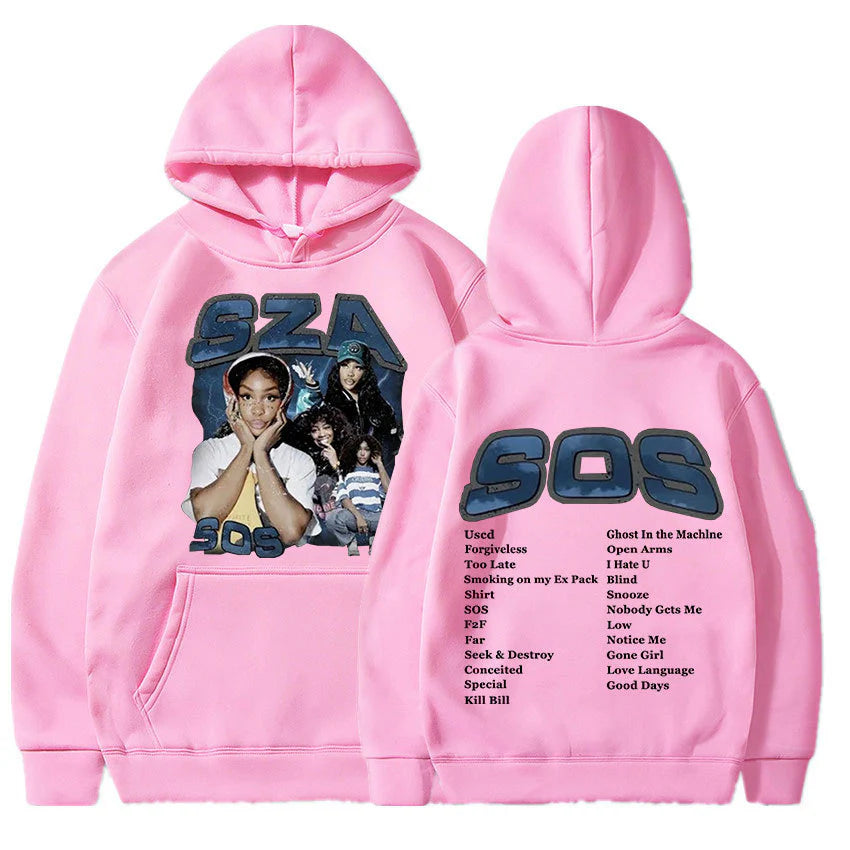 SZA SOS Good Days Hoodie Concert Tour SOS Music Album Print Hoodie